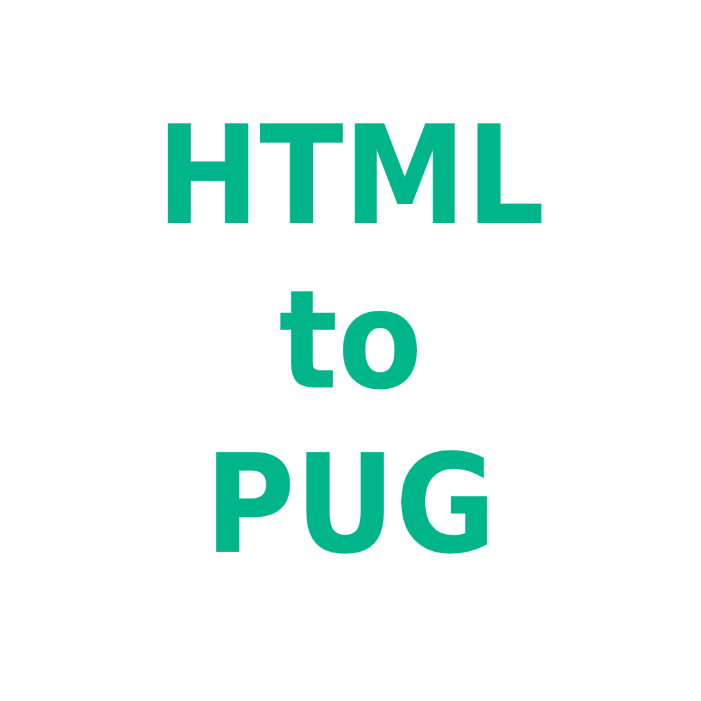 html-to-pug.com Webapp by Florian Chrometz Logo